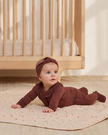 Quincy Mae Zip Longsleeve Sleeper Footie, Plum